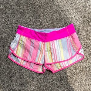Pink Striped Women's Shorts